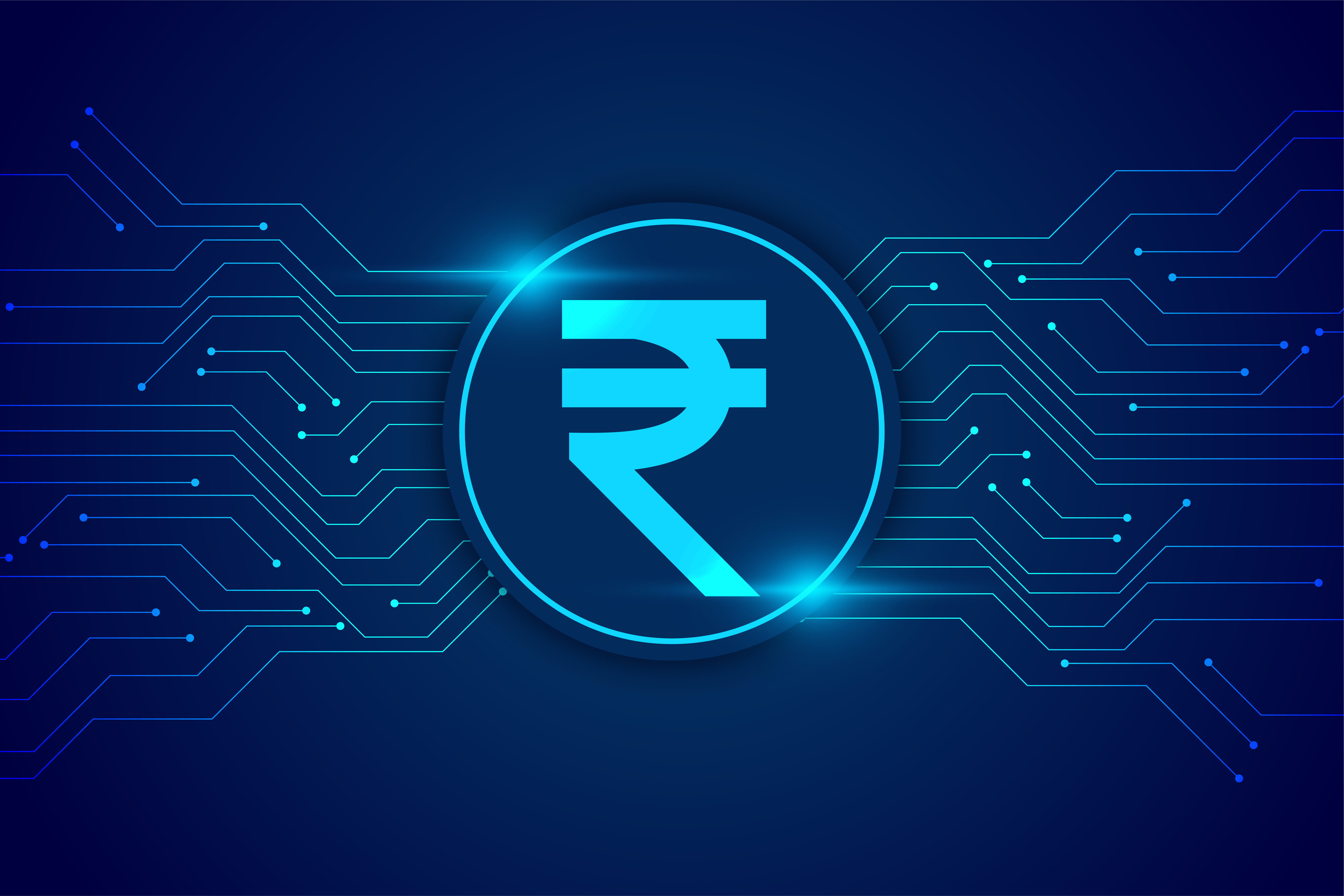 rupee symbol blue